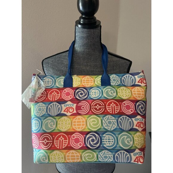 Disney Harveys Epcot 40th Anniversary Medium Streamline Seatbelt Tote Bag New - Picture 5 of 9